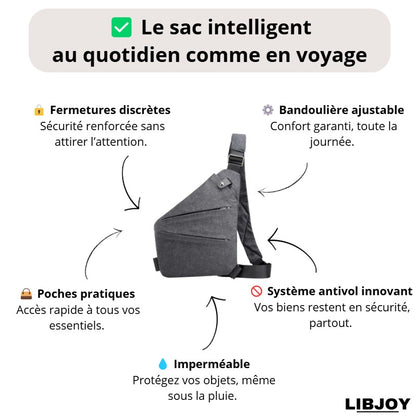LIBJOY - Sac bandoulière antivol 2025